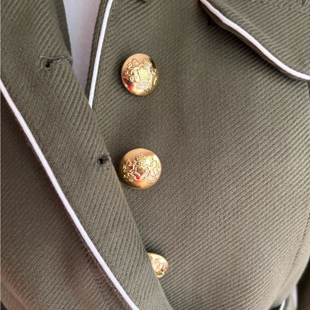 Banana Republic Green Military Jacket with Belted Waist - Picture 2 of 6